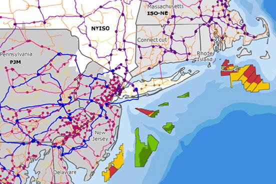 Cover image for OSPRE report "Offshore Wind Transmission and Grid Interconnection across U.S. Northeast Markets"